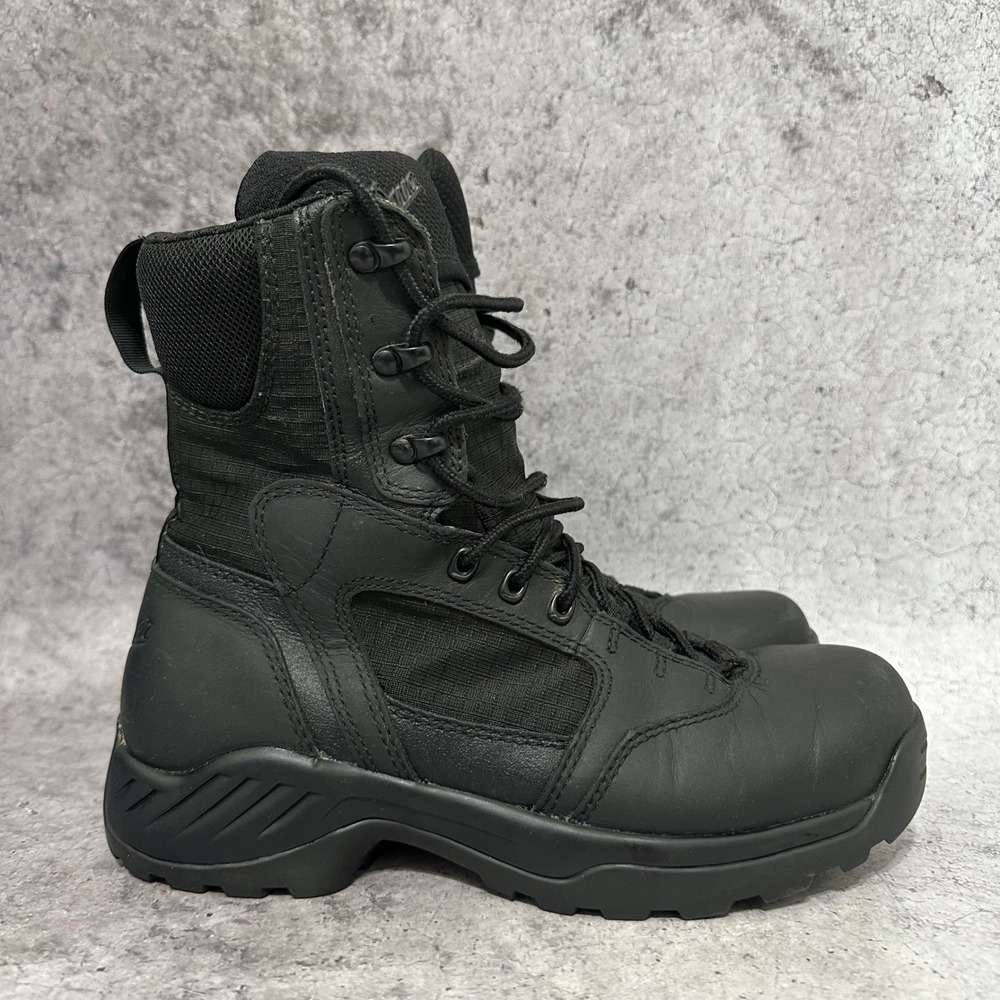Danner Kinetic 8 Tactical Boots Mens 7.5 Black 28030 Leather Nylon Work Boots